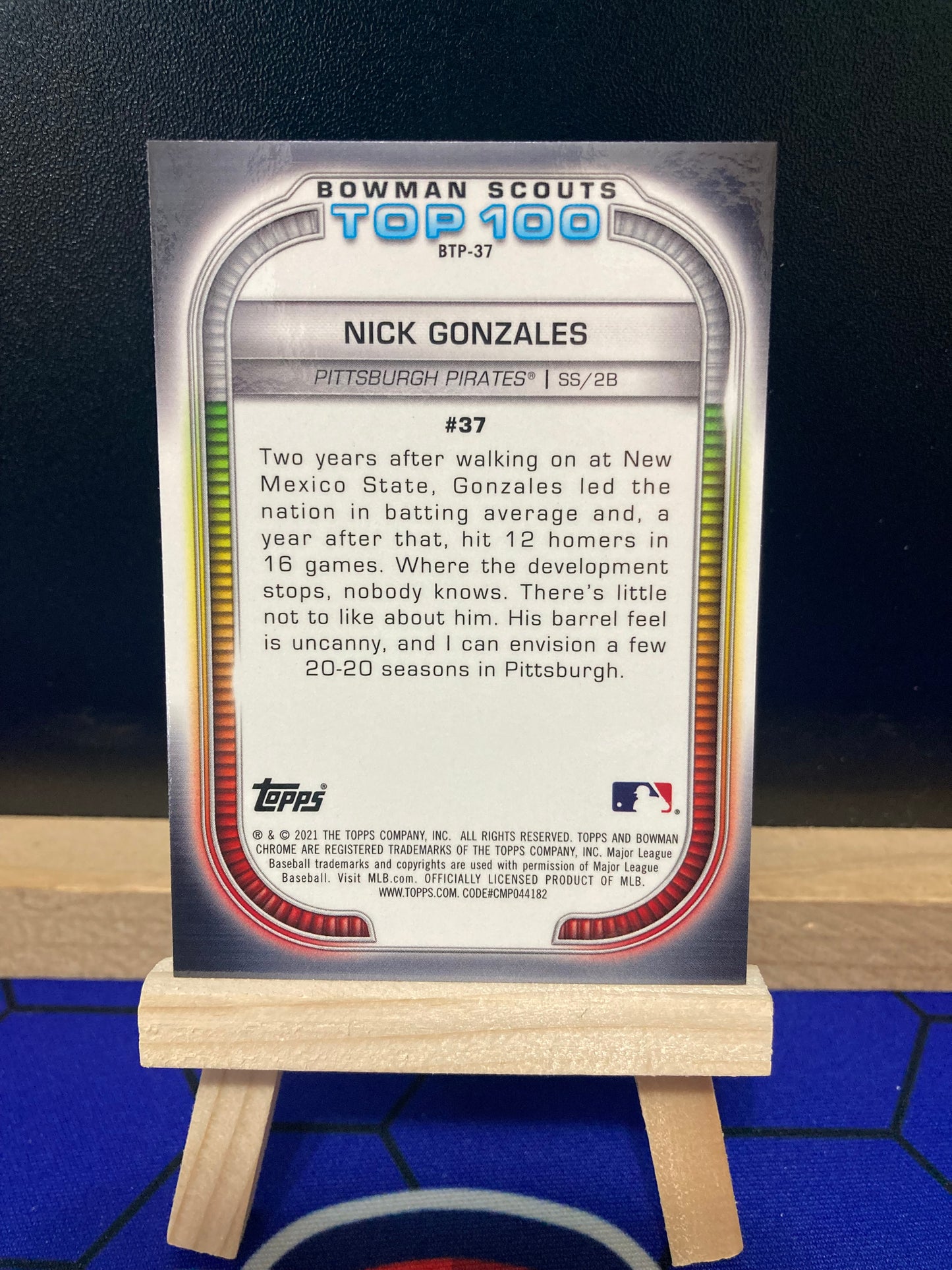 Nick Gonzales ~ 2021 Bowman Chrome Scouts Top 100