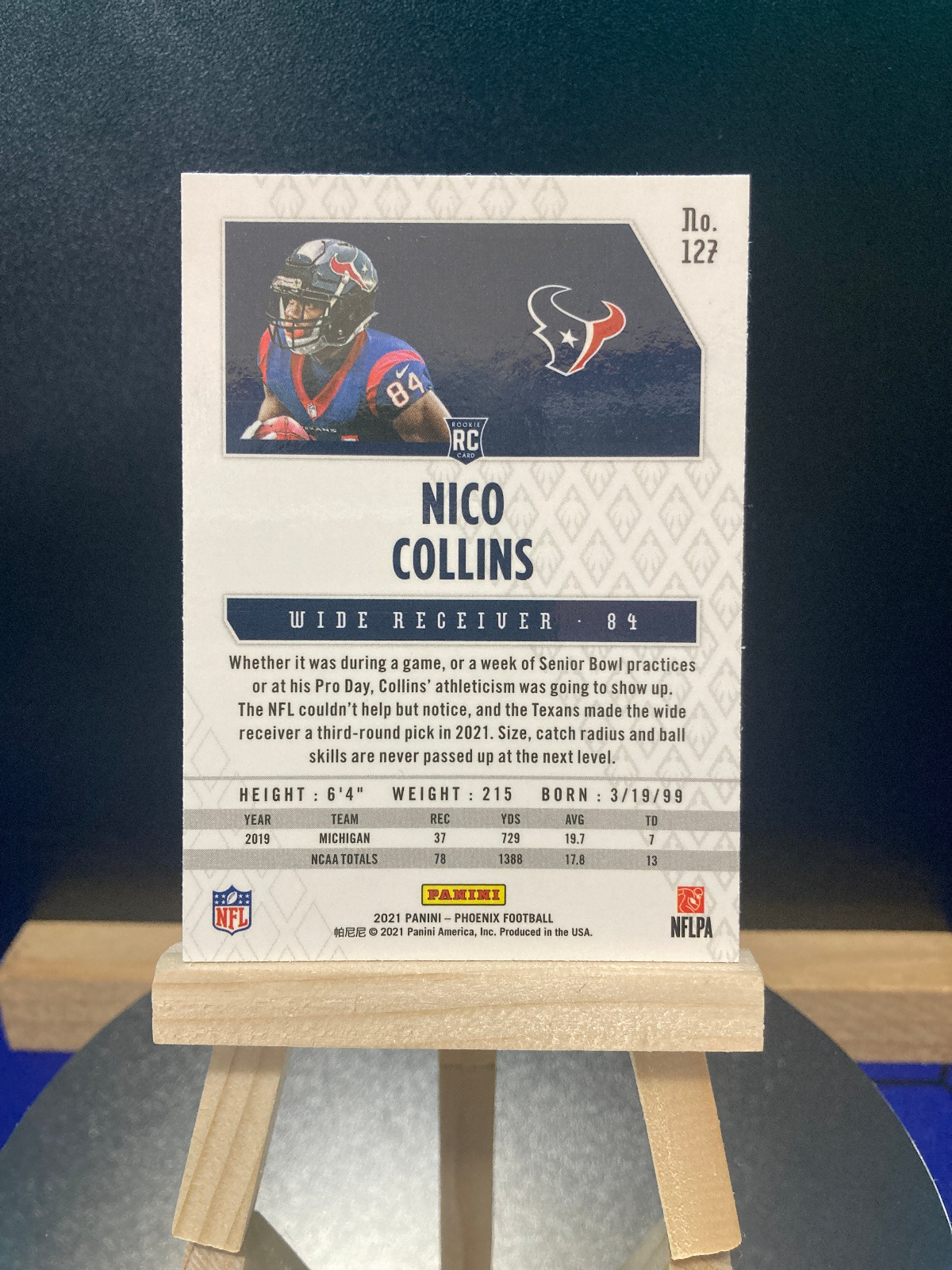 Nico Collins ~ 2021 Phoenix Fire Burst Rookie RC